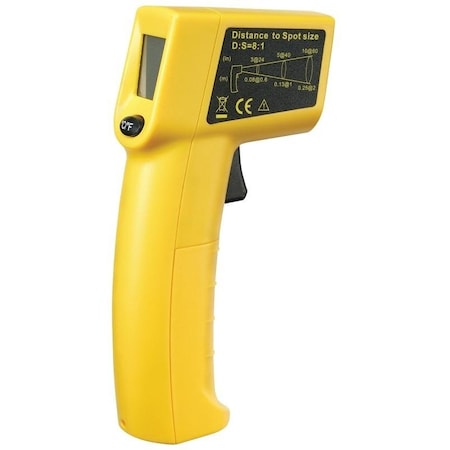 Infrared Thermometer, 26 To 716 Deg F, LCD Display